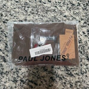 PAUL JONES Men's Brown Casual Button Down Shirt